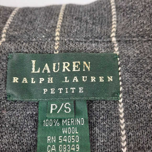 Lauren Ralph Lauren Merino Wool Button Down Pinstripe Blazer, Petite Small - Picture 11 of 16
